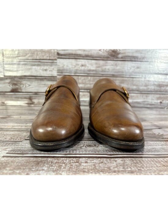 Brooks Brothers Peal & Co CROCKETT JONES Monk Dress Shoes color brown sz 8.5 D main image 7